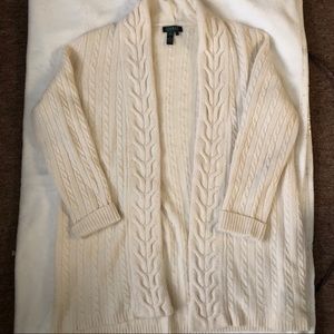 polo long knit cardigan oversized